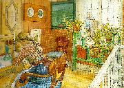 Carl Larsson brevskrivning-korrespondens oil painting on canvas